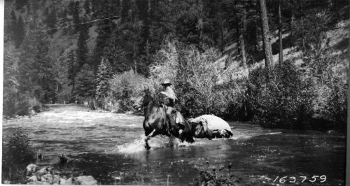 Crossing Buffalo Fork, Black River (1921)