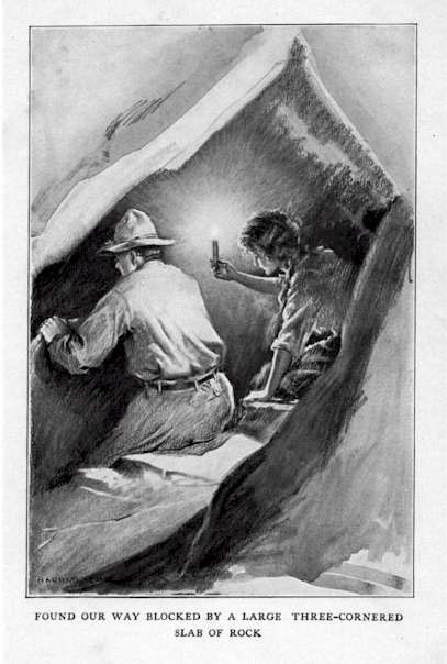 Illustration 2: Found Our Way Blocked By A Large Three-Cornered Slab Of Rock