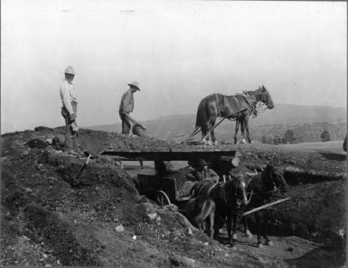 Construction work on the Ocean to Ocean Highway