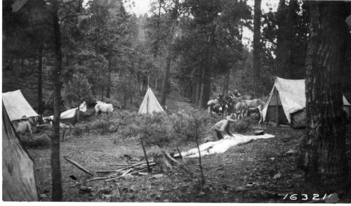 Red Hill trail crew breaking camp