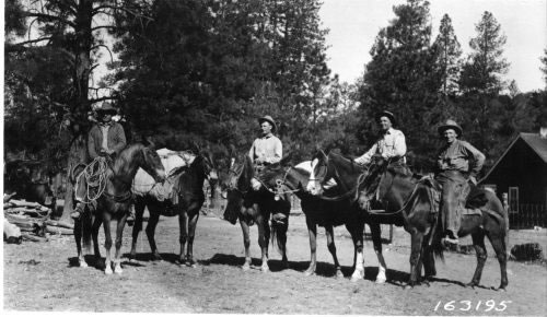 Field party on a sheep damage examination trip (1921)